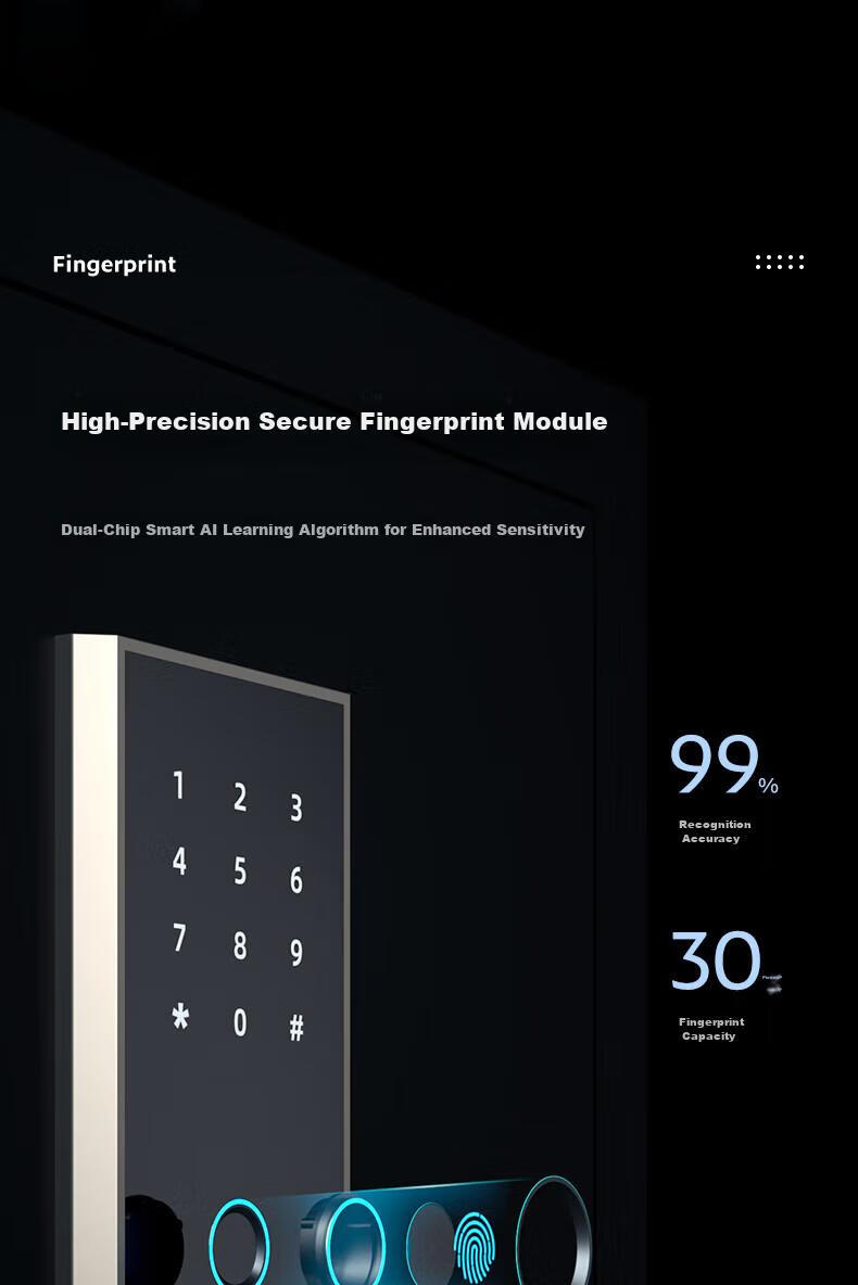 Deli Home Safe Box, Hongya 60cm Fingerprint Unlock, 12mm Thickened Door Panel, Anti-Theft And Portable Small Gold Vault, Can Be Used As Bedside Table, AE66-ZM Gold 7