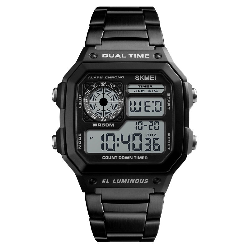 Skmei Student Watch, Fashionable And Trendy, for Middle And High School Students, Teenagers, Waterproof, Luminous Alarm Clock, Sports Digital Watch for Boys, Model 1335