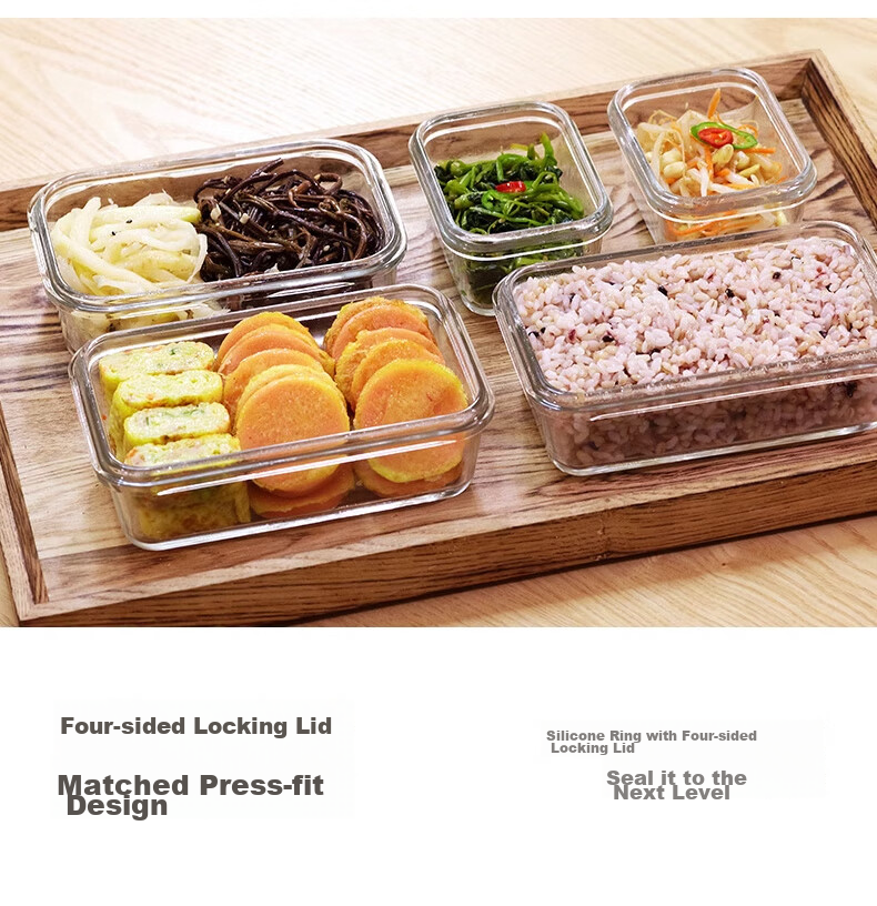 GLASSLOCK Food Storage Container, Refrigerator Organizer, Glass Lunch Box, Sealed, Heat-Resistant, Shatterproof, Noodle Bowl, Imported Round Shape, 720ml 7