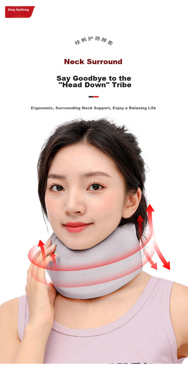 Guifeng Office Neck Support, Cervical Pillow, Anti-Forward Head Posture, Neck Protection, Forward Tilt Support, Breathable Cervical Pillow, Size M 1