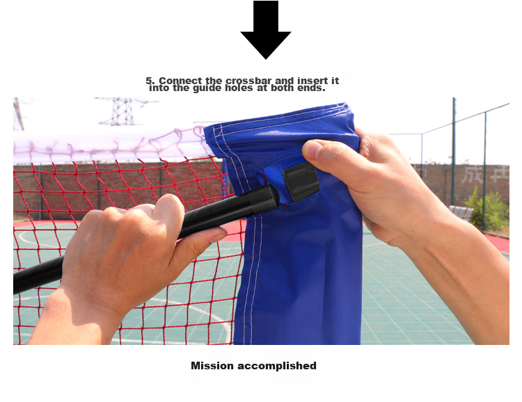 Amusi Badminton Net Stand, Portable Tennis Net Stand, 5.1 Meters Standard Type, Adjustable Height, Free Net Included 15