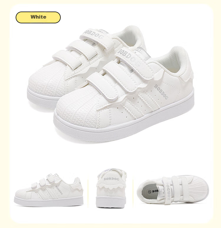 BOBDOG Children's Shoes, Girls' Low-Top Sneakers, Spring And Autumn Style, Kids' Sports Shoes, 101533153, Cream White/light Pink, Size 24 14