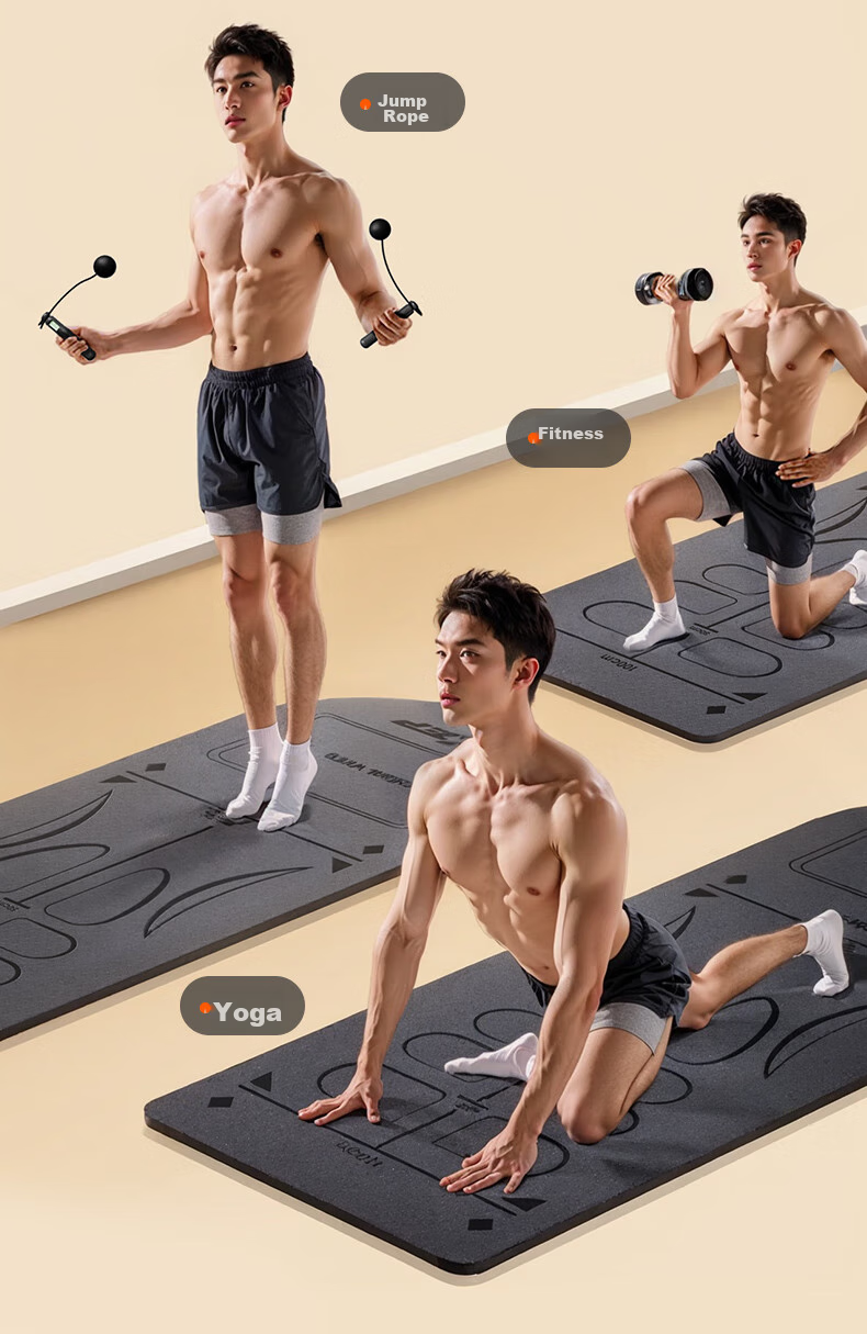 XTEP Ab Wheel Specialized Pad, Kneeling Pad, Ab Wheel Yoga Mat for Men And Women, Fitness Equipment, Exercise Abdominal Thickened Non-Slip Mat, Gray 34