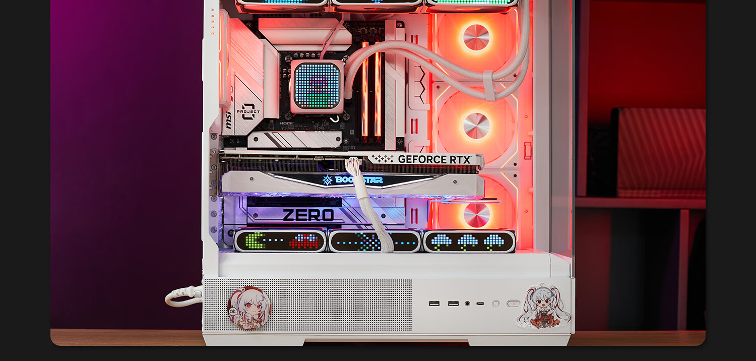 Aigo Star Cube 360 White CPU Cooler/360 Water Cooling with Screen/Matrix Pixel Screen/Customizable Animations/Aluminum Frame Fa 49