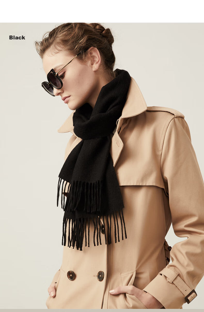 Hengyuanxiang Scarf for Women, Autumn And Winter Pure Wool Neck Warmer, Birthday Gift for Mothers And Elderly, Corporate Annual Meeting And National Day Festival Gift Box Set 29