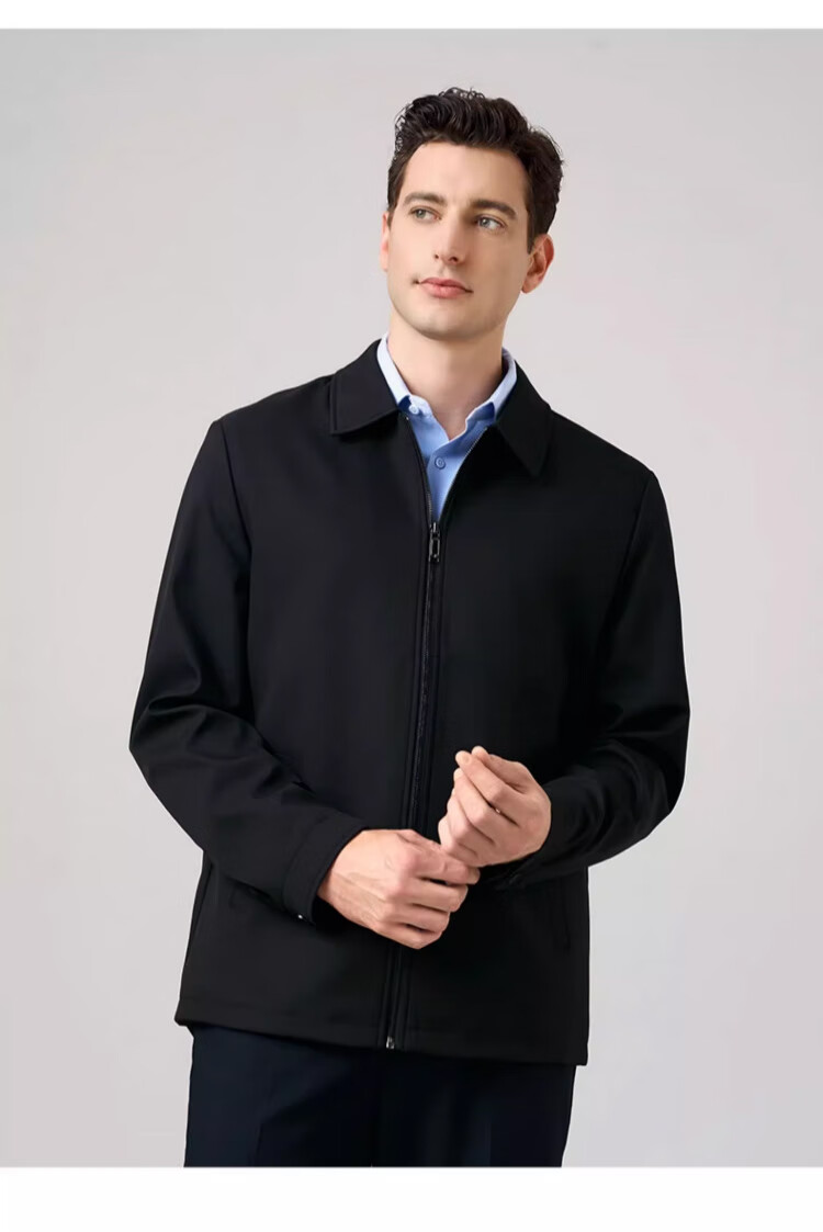 Yalu Administrative Jacket for Men, Spring 2026 Business Casual Dad's Outerwear, Middle-Aged And Elderly Menswear Coat, Cadre Clothing 9