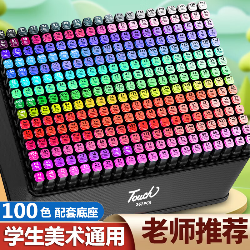 Luxueji 100-Color Dual-Tip Marker Set, Oil-Based Watercolor Pens for Elementary School Students And Children, Hand-Drawn Anime Design Art Drawing Colored Pens Doodle Pens Stationery Gift Art Educatio