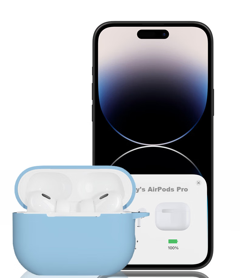 ESCASE AirPods Pro Second Generation Protective Case, Apple Pro2 Earphone Cover 2022 Model Storage Box Outer Shell, Liquid Silicone Skin-Friendly Soft Shell Full Protection Shockproof Case, I9 Black 6