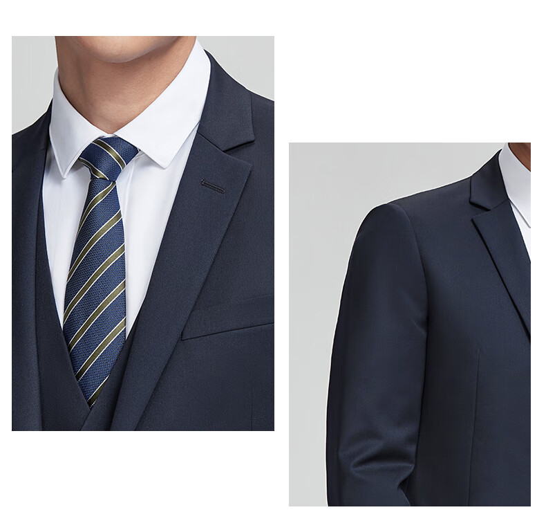 Goldlion [Machine Washable Wool/anti-Static] Men's Business Suit Jacket, High-End Version, Cool Style, Navy Blue, Size 48A 7