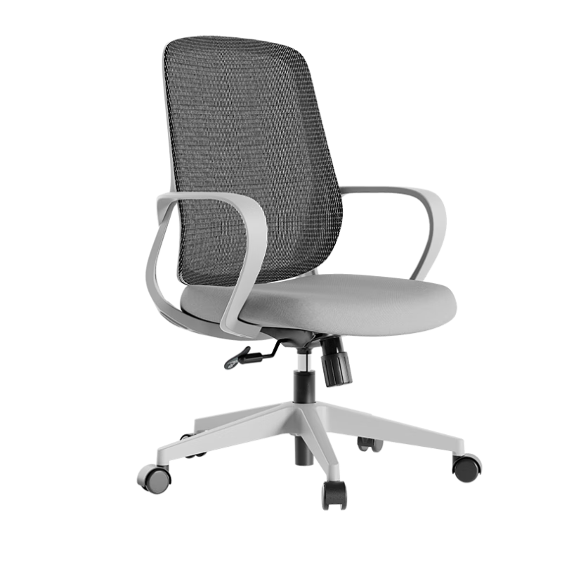 Deli KF255 Ergonomic Office Chair Conference Chair Home Student Study Chair Dormitory Backrest Chair Gray