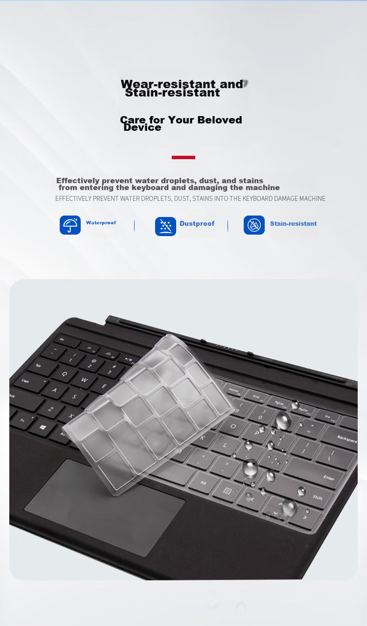 JPLAYER Keyboard Protector for Microsoft Surface Laptop 5/Laptop 4/Laptop 3, Ultra-Thin Invisible Film, High Transparency, Waterproof And Stain-Resistant 4