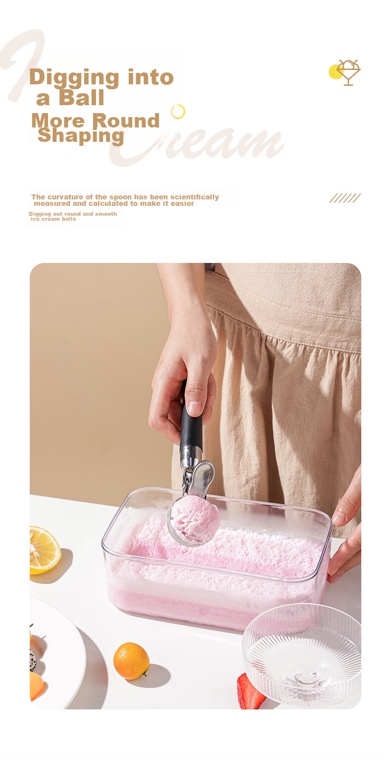 Guangyi 304 Stainless Steel Ice Cream Spoon, Scoop, Ice Cream Spoon, Fruit Baller GY7915 5