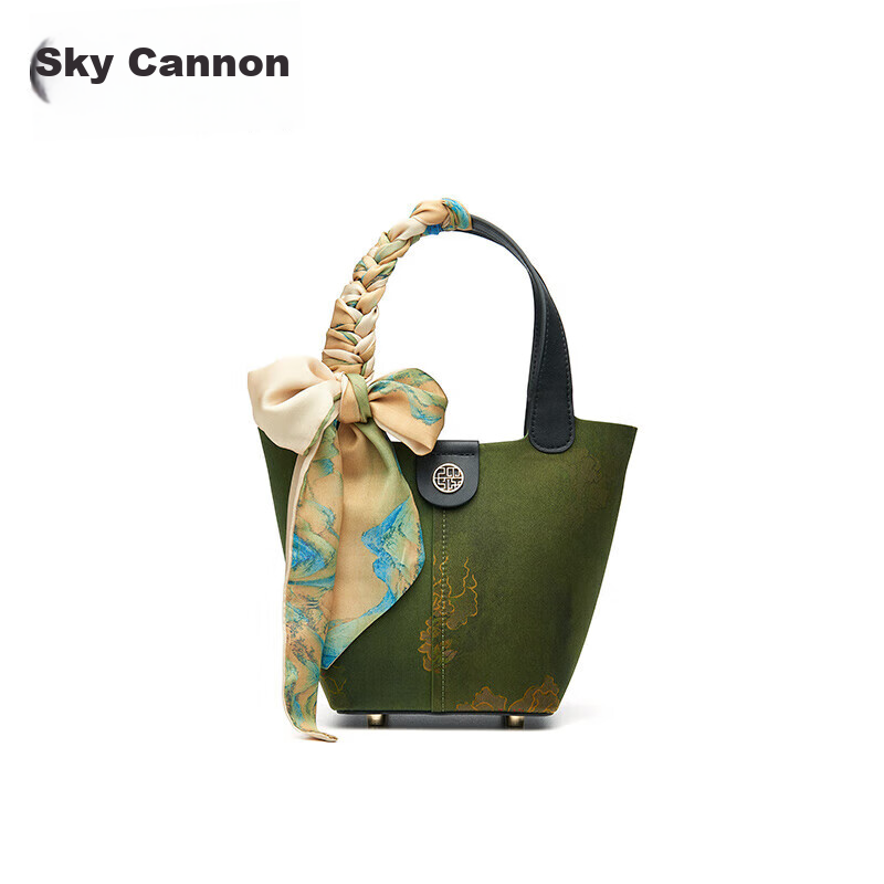 PmSix Mother's Day Gift for Mom, New Chinese-Style Women's Handbag, National Intangible Cultural Heritage Mulberry Silk Vintage Tote Basket Crossbody Bag