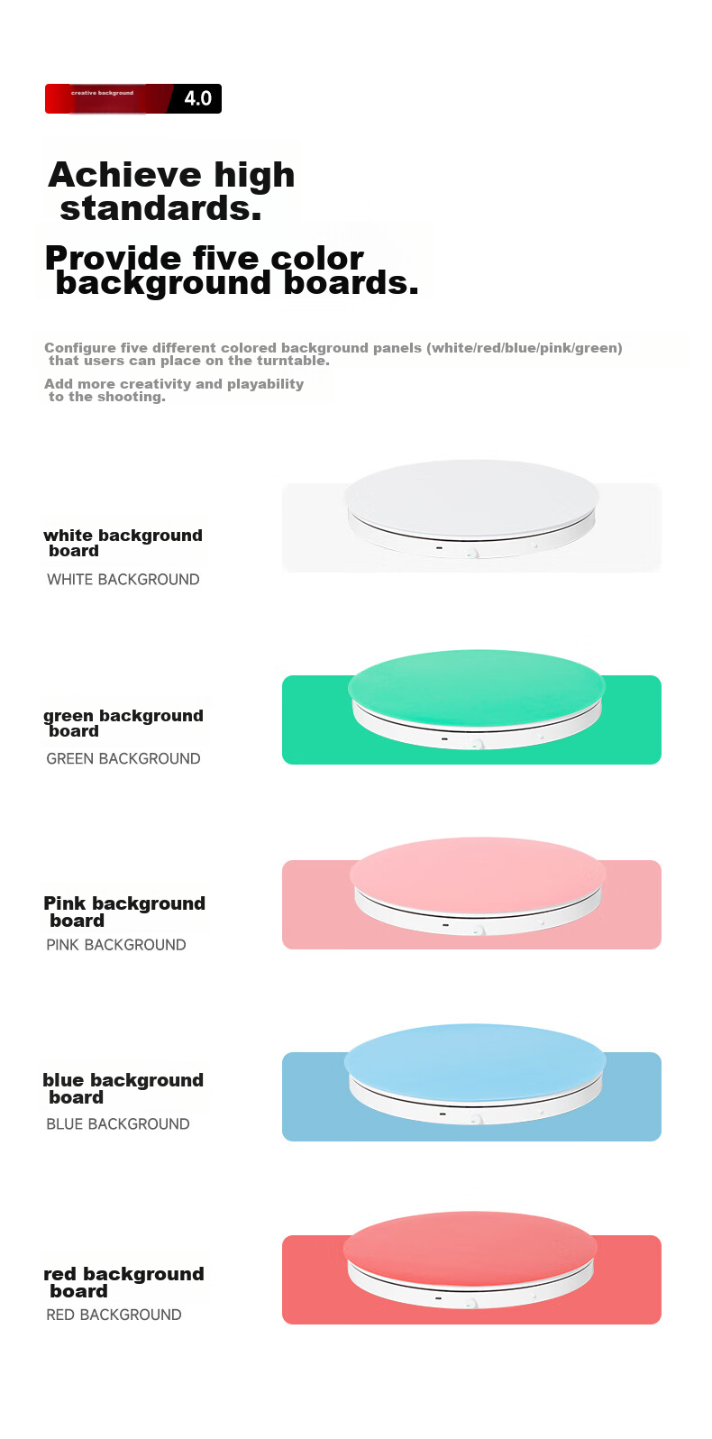 AMBITFUL Adjustable Speed Photography Shooting Electric Turntable Rotating Product Display Stand Small Jewelry Live Streaming Adjustable Speed Shooting Stand Model Automatic Photo-Taking Platform Base 7