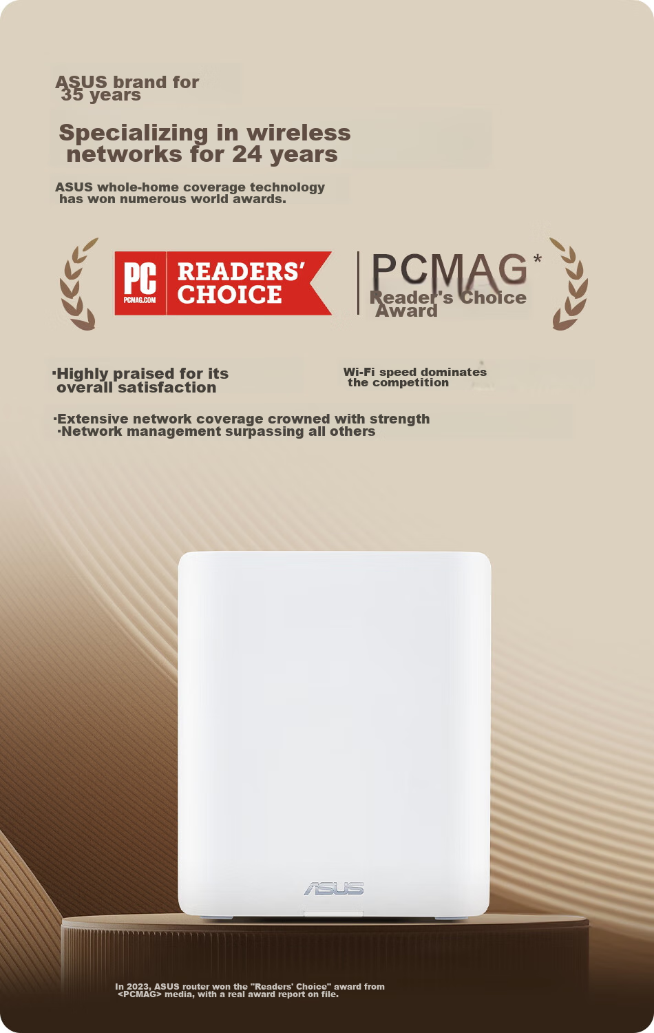 ASUS [Renewal Subsidy] Lingyao Magic Cube WiFi 7 Router Dual-Pack Set, Home Wireless Gigabit Whole-House WiFi Distributed Parent-Child Router, Aimesh Flexible Configuratio 2