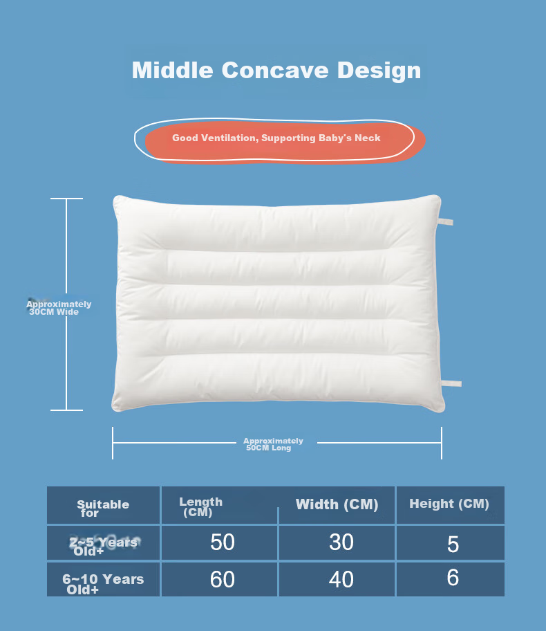 BEYONDHOME BABY Boyang Maternal And Infant Class A Children's Pillow, Antibacterial Pure Cotton Cassia Seed Pillow Core, Kindergarten Pillow, Good Sleep, 40*60cm 9