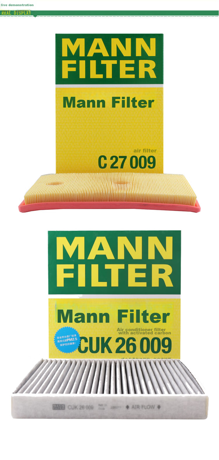MANNFILTER Filter Set, Air Filter, Cabin Air Filter, for Golf, JiaLv, Lavida, Lingdu, Tayron, Tuguan, Tangge, Touran, Tigua 6