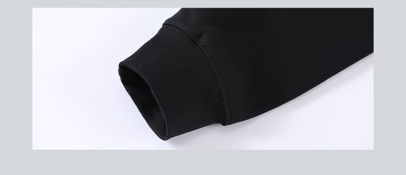 Hummel Spring And Autumn Heavyweight Sweatshirt for Men And Women, Couple Outfit with Embroidery, Loose-Fitting Round Neck Top for Spring, Base Layer, Black, S 7