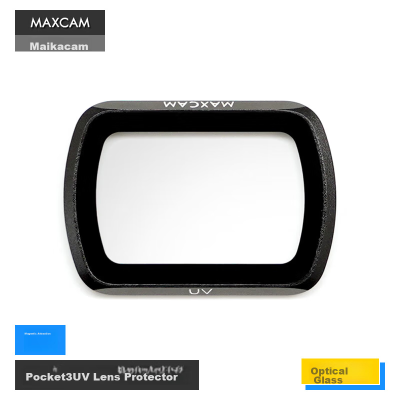 MAXCAM, Suitable for DJI Osmo Pocket 4/3, Lens Filter UV Protector Lens Cap, Anti-Scratch Accessory
