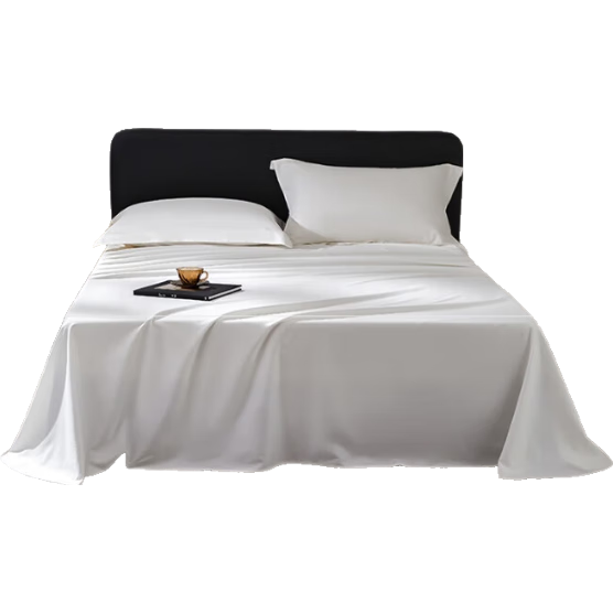 ZiiU Hotel Bed Sheet Single Piece, 100% Pure Cotton, 60-Count White Bed Cover, All-Cotton Bed Skirt, for 1.2-Meter Bed, 180x230cm