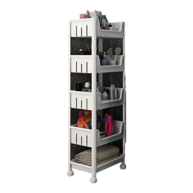 Shunyou Cart Storage Rack, Floor-Standing Movable Snack Multi-Functional Kitchen Vegetable Shelf, Book Storage Rack, Five-Tier SY-145