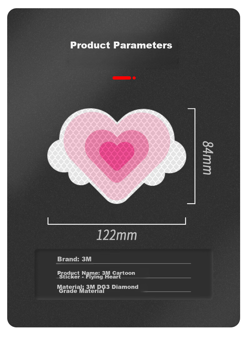 3M Reflective Warning Tape Label Luminous Sticker for Electric Bikes, Motorcycles, Cars, Scratch Cover Sticker Diamond Grade - Feixingxin 12.2cm*8.4cm (1 Piece/bag) 9