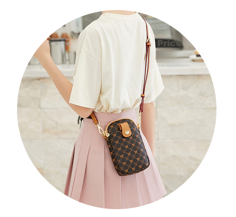 Bear Affection Women's Fashion Versatile Crossbody Bag 6.5-Inch Phone Shoulder Bag Trendy Valentine's Day New Year Gift 17