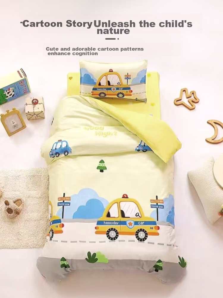 9I9 Children's Pure Cotton Duvet Cover, Baby Bedding Set, Kindergarten Bedding, Class A Nap Supplies, A85 Pink, 150*120 8
