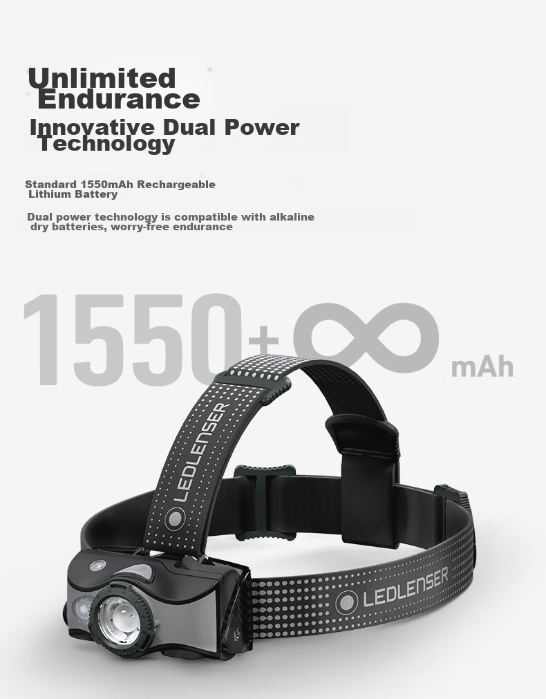 LED LENSER German High-Intensity Headlamp MH7 Night Fishing Headlamp with Ultra-Long Battery Life, Waterproof, for Mountaineering, Hiking, Off-Road, Dry Battery Or Lithium Battery 6