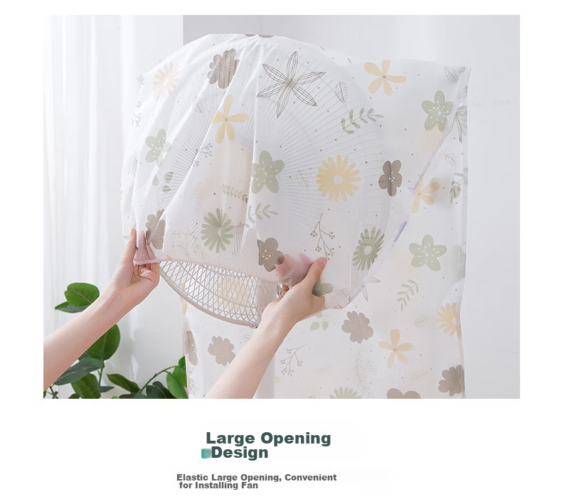 Lelandi Full-Coverage Electric Fan Cover, Universal Floor-Standing Moisture-Proof Dustproof Elastic Cover, Xingfu De Jia L1007 9