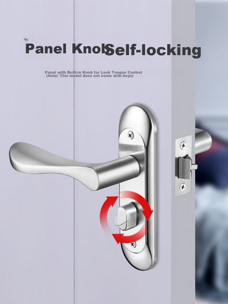 Fly.Globe Interior Door Lock Single Latch Stainless Steel Model B Grade Self-Installation Universal Door Lock FQ-AE86 13