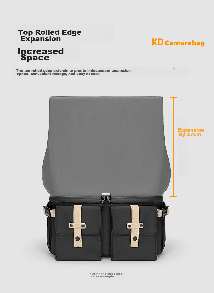 CWATCUN Shoulder Camera Bag Crossbody Photography Bag for Commuting, Fashionable Waterproof Backpack with Two Lenses for Men And Wome 6