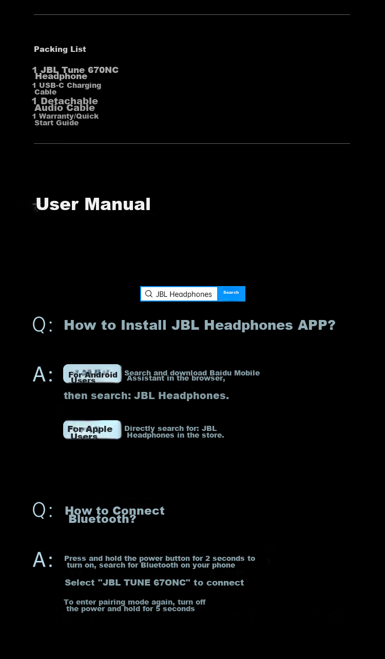 JBL TUNE 670NC Over-Ear Bluetooth Headphones, Active Noise Cancellation Wireless Music Earphones, Compatible with Huawei, Apple, Xiaomi, Birthday Gift, Deep Sea Blue 10