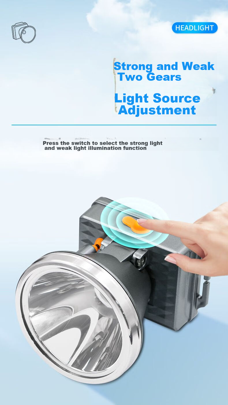 DP Headlamp with High Brightness And Long Battery Life, Head-Mounted Flashlight, Night Fishing Lamp, Work Mining Lamp, Outdoor Fishing Emergency Light-7248 8