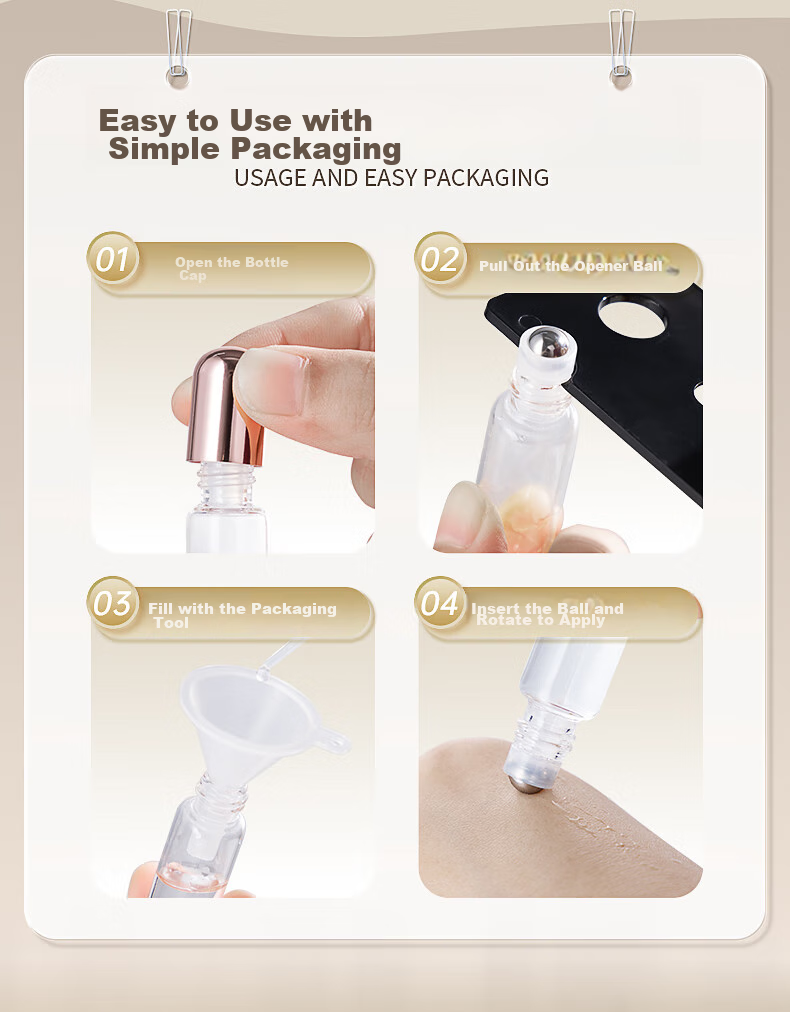 Chense Perfume Dispenser Bottles (3ml*3), Mini Rollerball Portable Sample Empty Bottles, Glass Essential Oil 6
