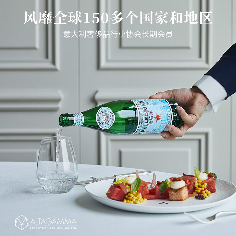 圣培露（S.PELLECRINO）意大利含气天然矿泉水气泡水750ml*12瓶