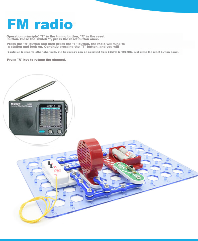 Dianxuexiaozi Electronic Building Block Circuit Toy, STEAM Science Experiment Educational Kit, Birthday Gift for Students Aged 3-6, High-End Present 16