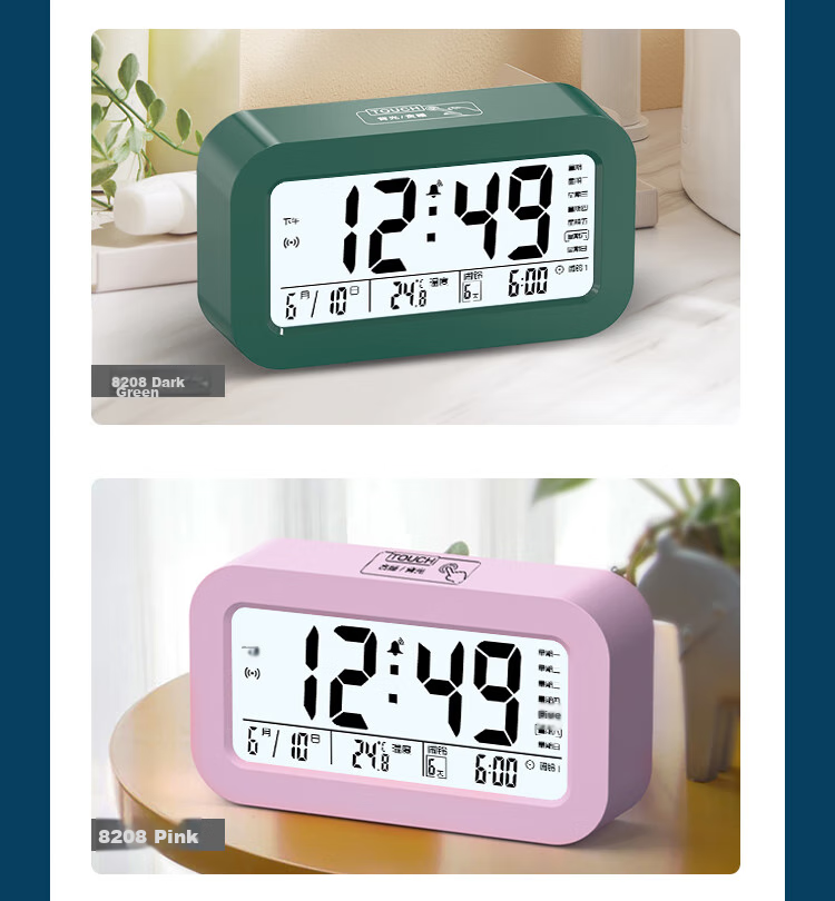 Compas Multifunctional Electronic Alarm Clock for Students, Wake-Up Device, Digital Clock, Essential for Back-To And Graduation Season, 801 Blue New Year Gift for Students And Childre 14