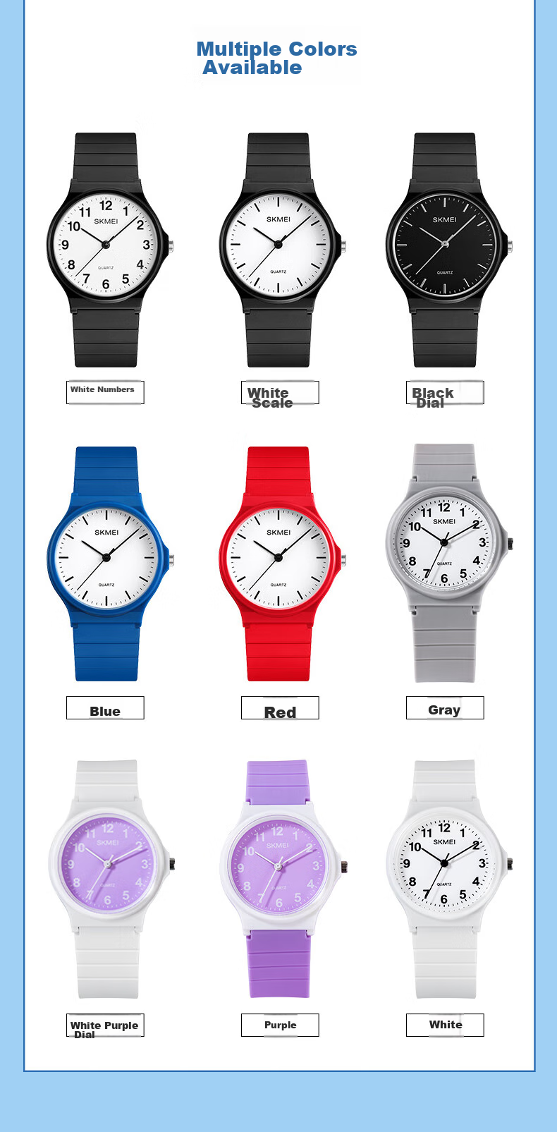 Skmei Student Children's Watch for Middle And High School Students, Teenagers, Silent Pointer, Civil Service Exam Watch, Quartz Birthday Gift 1419 14