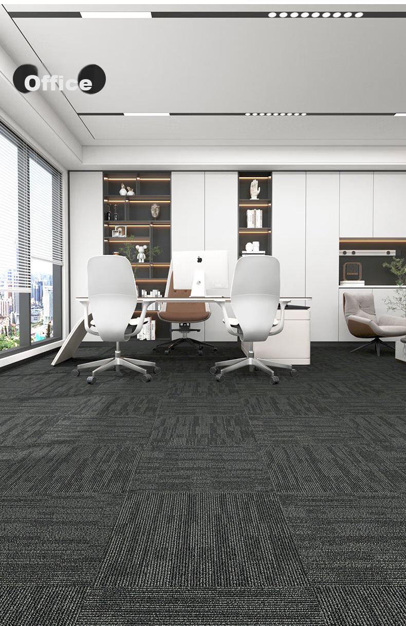 Boneng Commercial Office Carpet, Hotel Conference Room High-End Specialized Square Tile Carpet, Large Area, 8 Pieces Per Set 13
