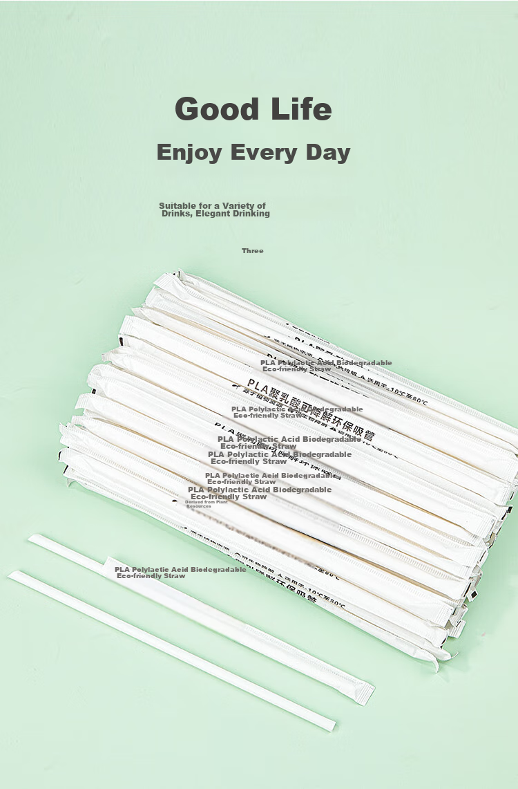 YOUAO Biodegradable PLA Straws, 100 Individually Wrapped, Heat-Resistant Straws for Juice, Drinks, And Bubble Tea 11
