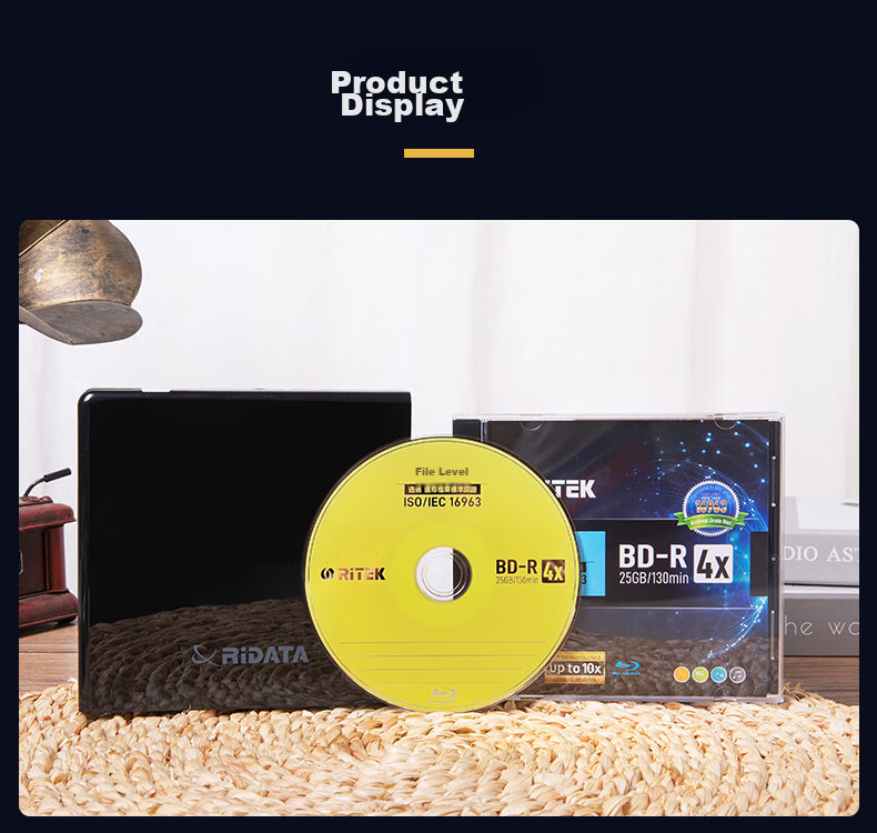 RITEK BD-R XL 200GB Recordable Blank Disc / Dual-Sided Recordable Blu-Ray Disc / High-Capacity Blu-Ray Disc, Single Disc in Box 11