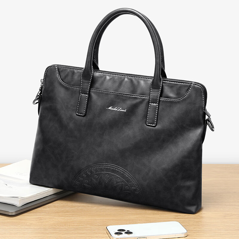 MashaLanti Men's Business Briefcase, Large Capacity Laptop Bag, Handbag for Travel, Shoulder Crossbody Bag, Practical Father's Day Gift