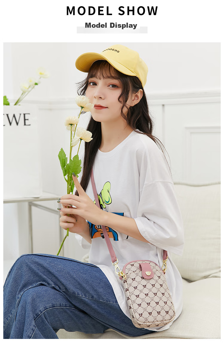 Bear Affection Women's Fashion Versatile Crossbody Bag 6.5-Inch Phone Shoulder Bag Trendy Valentine's Day New Year Gift 15