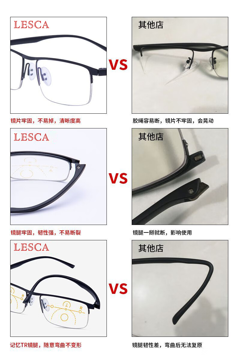 LESCA LUNETIER Ultra-Light Pure Titanium Frameless Women's Anti-Blue Light High-End Gold Wire Frame Rose Gold 300 Degree Myopia Glasses 3