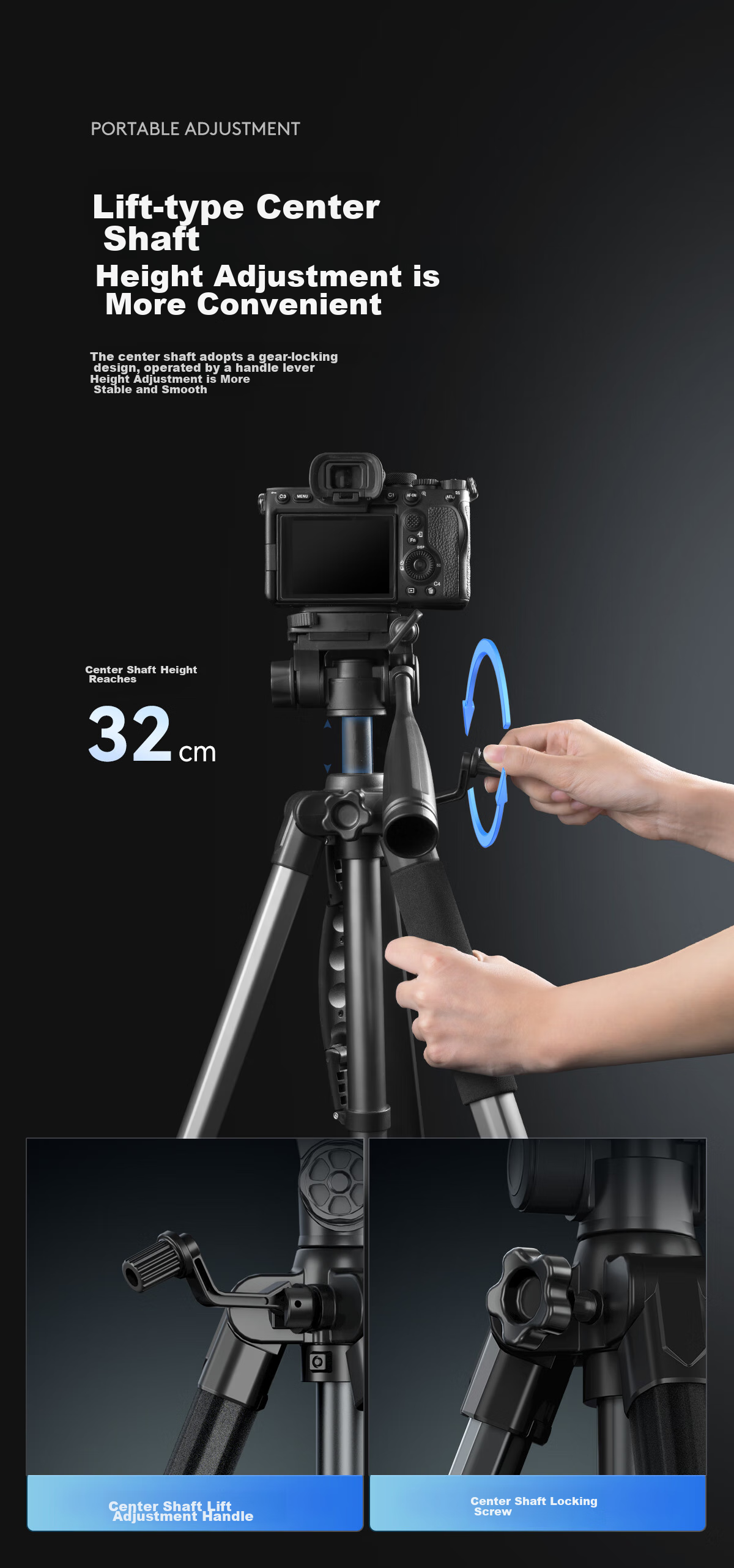 Llano Camera Tripod for DSLR, Mirrorless, Smartphone And Camcorder, Professional-Grade Support for Canon, Fuji, Nikon, Sony Pocket 4P/4/3, Yingshi Luna Portable Tripod 21