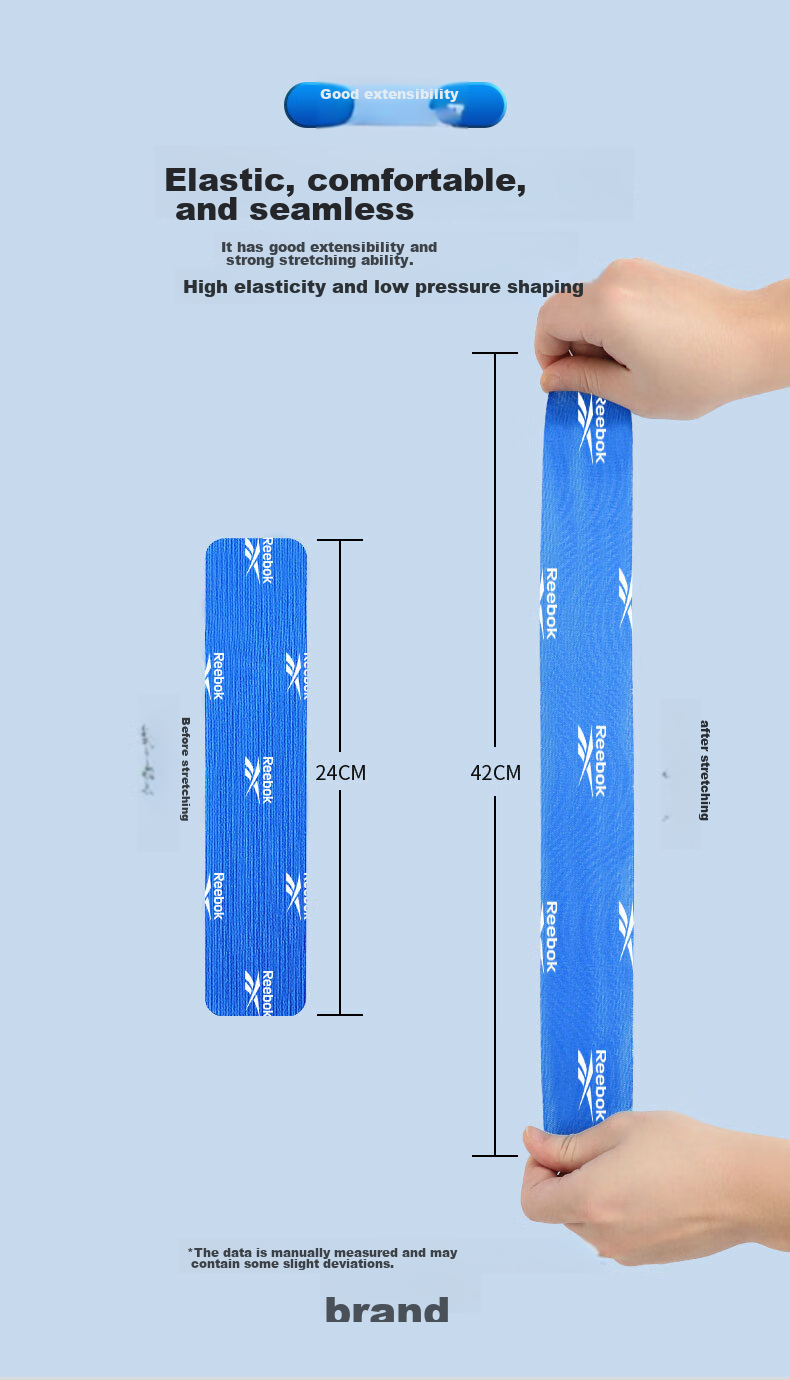 Reebok Muscle Tape, Sports Kinesiology Tape, Knee Support Bandage, Sprain Muscle Inner Tape, Self-Adhesive Elastic Muscle Soreness Patch 12