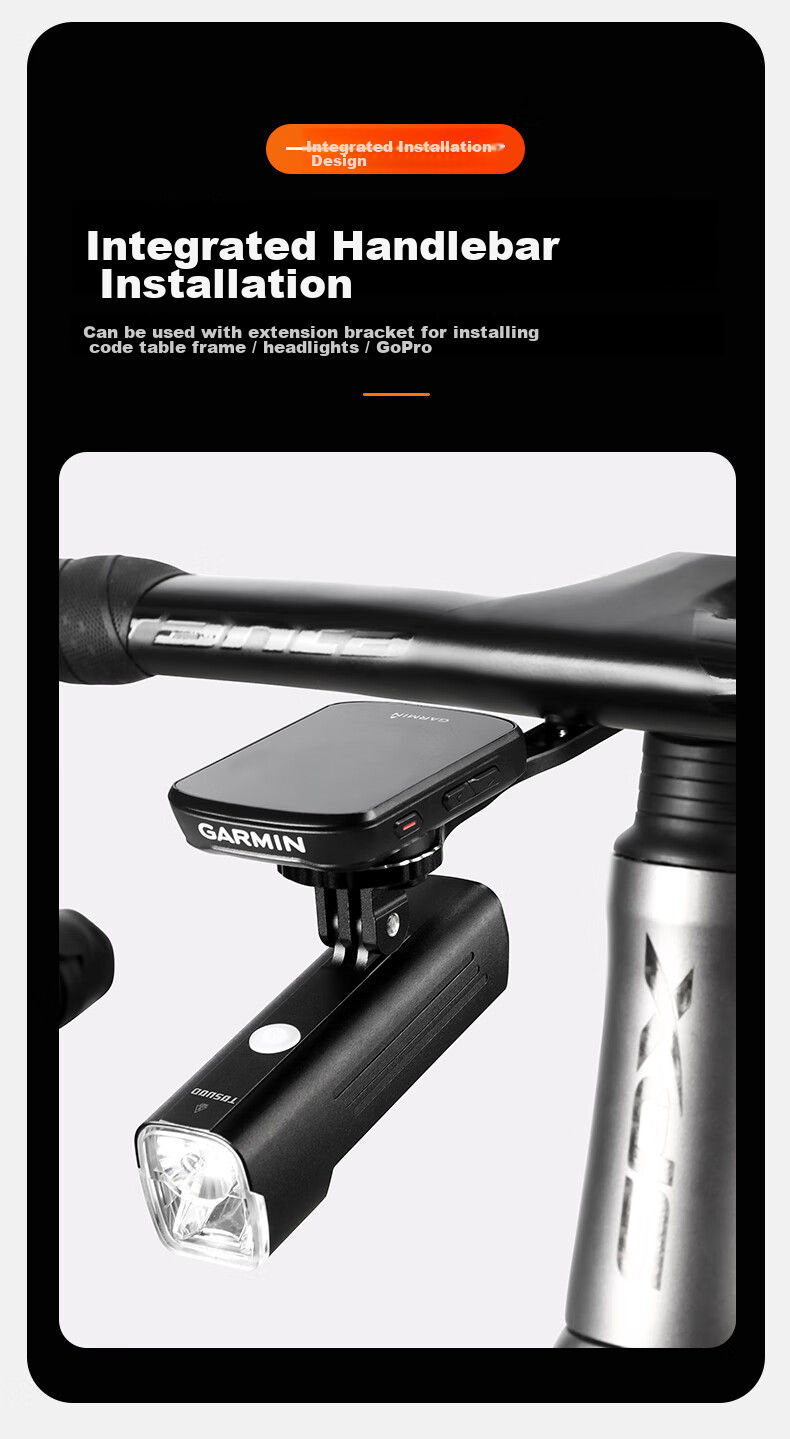 Tasiduizhang Bicycle Computer Mount, Road Bike Integrated Handlebar, Specialized Multifunctional Extension Bracket, Outdoor Cycling Accessory 3
