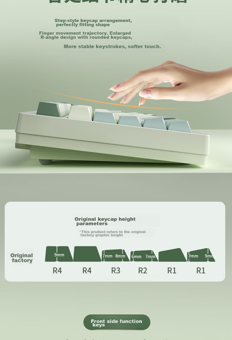 Langtu LT95 Mechanical Keyboard, Wired/wireless/Bluetooth Triple-Mode, 95-Key Gaming And Office Computer Keyboard with LCD Color Screen, RGB Lighting Effects, Green Micro Macaron Switches 20