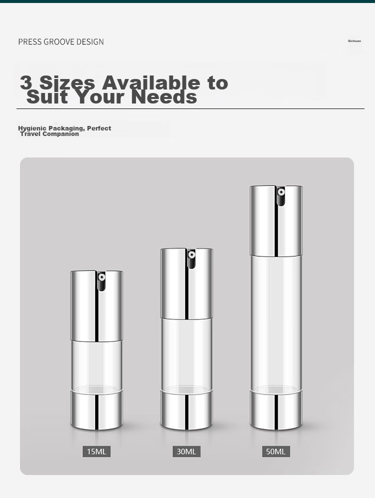 UPLUS Flow Light Series Travel Vacuum Dispensing Bottle Set, 50ml*2, Lotion Bottle, Pump Bottle, Empty Bottle 8